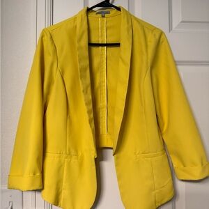 Charlotte Russe Vibrant Yellow Blazer